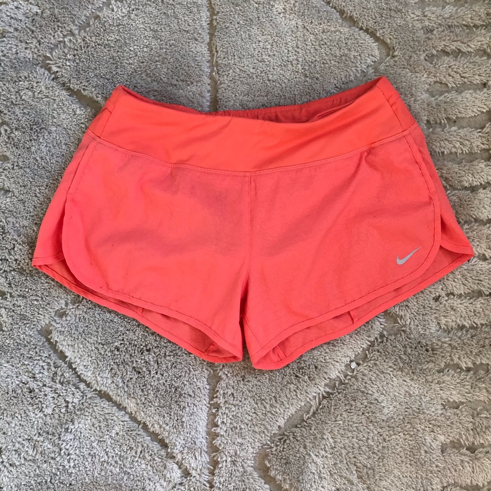 Coral Nike Running Shorts